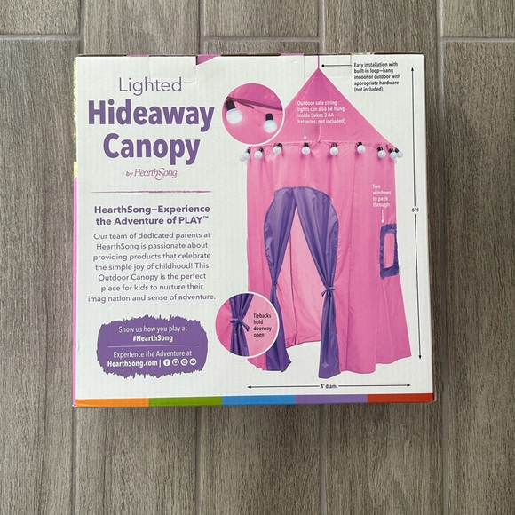 Pink Lighted Hideaway Canopy Tent - Picture 2 of 2